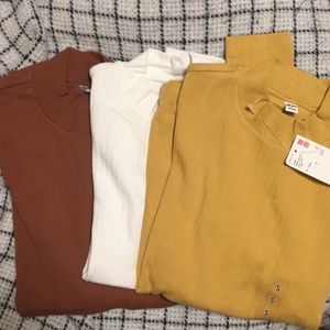 (bundle small) ribbed mock neck long sleeve